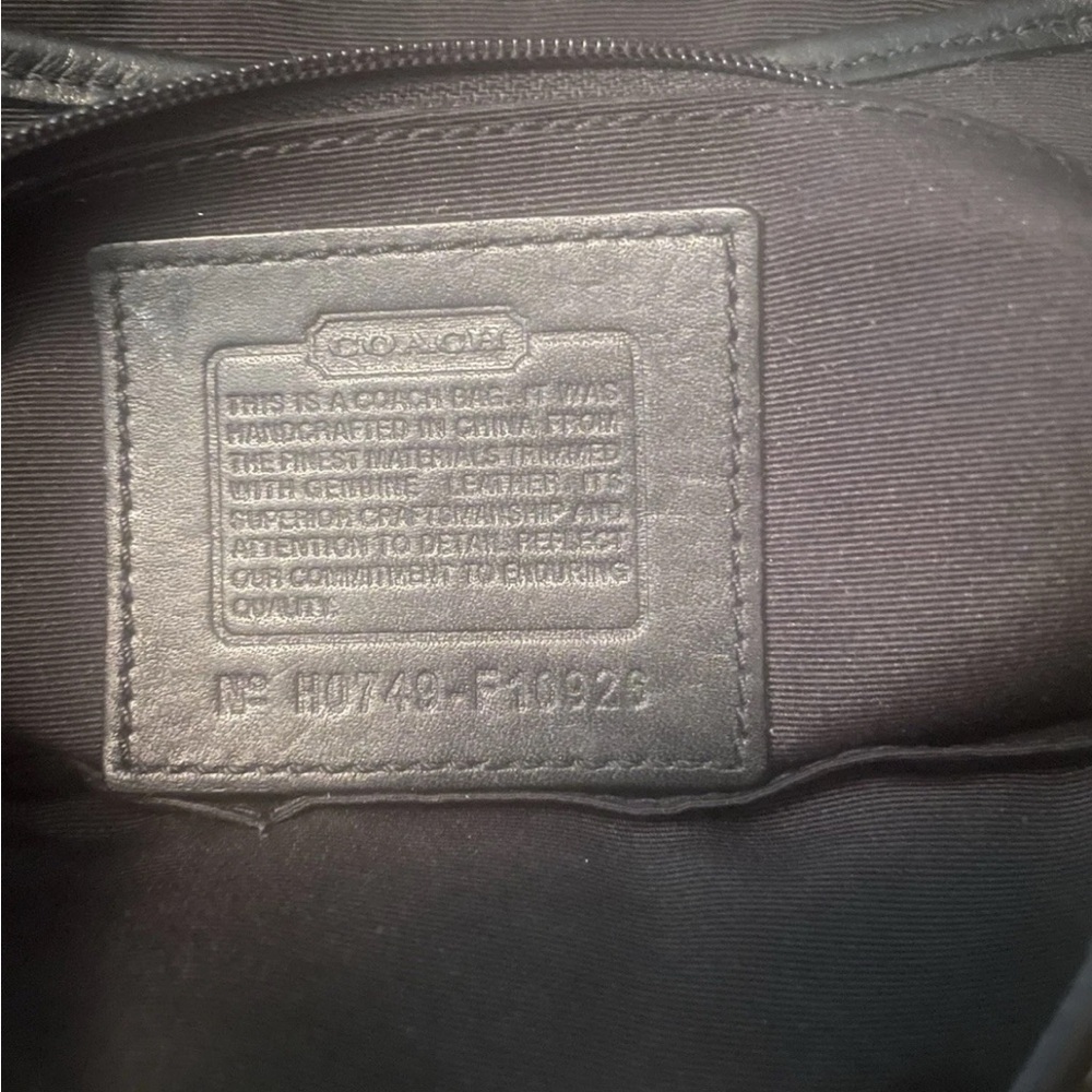 Coach Y2K Black Gray Signature Leather Soho Buckle Flap Shoulder Bag 10926 - Picture 2 of 6